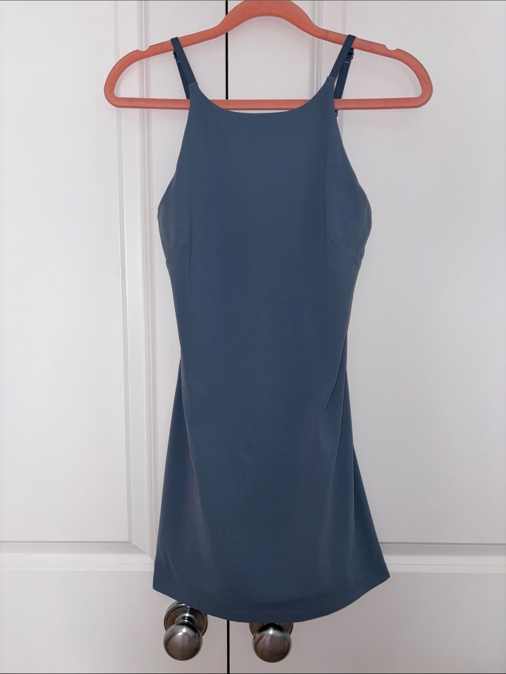 Lululemon Align High-Neck Dress C/D Cup Size 4 *Sleek Liner Steel Blue - Picture 4 of 6